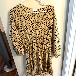 Pink Lily leopard print dress